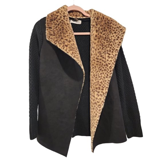 Leopard collar jacket with black body - Picture 2 of 5